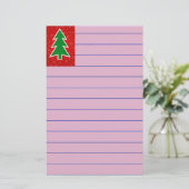 Weihnachtsbaum Briefpapier (Stehend Vorderseite)