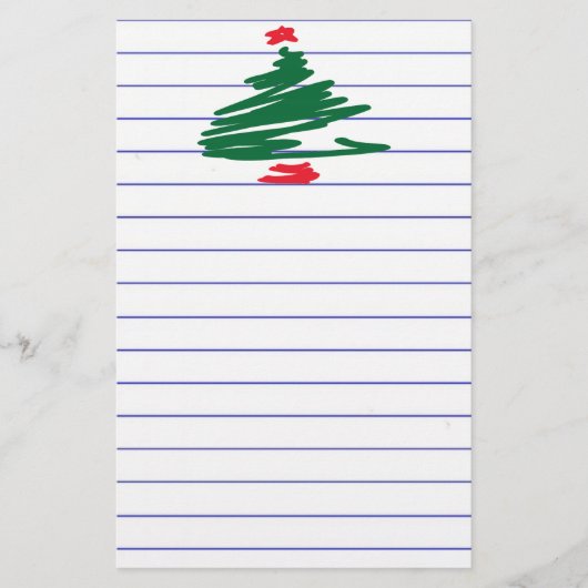 Weihnachtsbaum Briefpapier (Vorderseite)