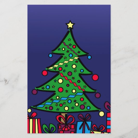 Weihnachtsbaum Briefpapier (Vorderseite)