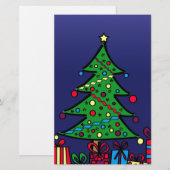 Weihnachtsbaum Briefpapier (Vorne/Hinten)