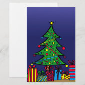 Weihnachtsbaum Briefpapier (Vorne/Hinten)