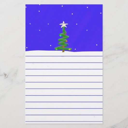 Weihnachtsbaum Briefpapier (Vorderseite)