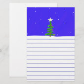 Weihnachtsbaum Briefpapier (Vorne/Hinten)