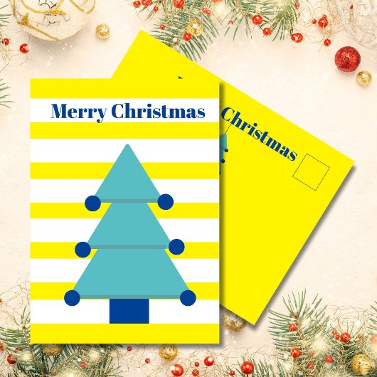 Weihnachtsbaum Bright farbenfrohe Begrüßung Postka Postkarte