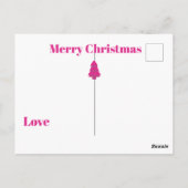 Weihnachtsbaum Bright Pink Begrüßung PostCard Postkarte (Rückseite)