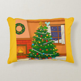 WEIHNACHTSBAUM-BRILLANTE CARTOON-FARBEN DEKOKISSEN