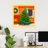 WEIHNACHTSBAUM-BRILLANTE CARTOON-FARBEN POSTER (Heimbüro)