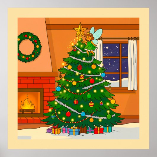 WEIHNACHTSBAUM-BRILLANTE CARTOON-FARBEN POSTER (Vorne)