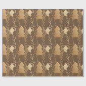 Weihnachtsbaum Bronze Gold Extravaganter Glitzer H Geschenkpapier (Flach)