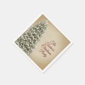 Weihnachtsbaum Brown Kraft Company Feiertag Party Serviette (Ecke)