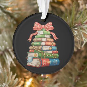 Weihnachtsbaum Bücher Bow Leseliebhaber Bibliothek Ornament