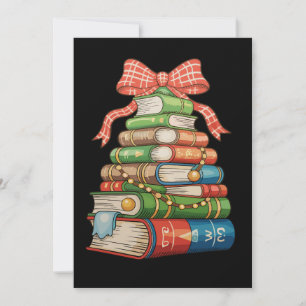 Weihnachtsbaum Bücher Bow Lesen Bibliothekar Lehre Feiertagskarte