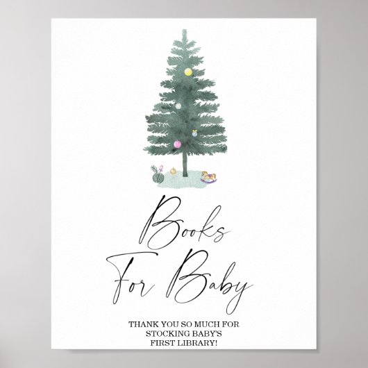 Weihnachtsbaum - Bücher für Kinderposter Poster (Vorne)