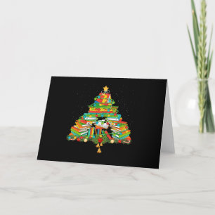 Weihnachtsbaum Bücherwurm Bibliothekarin Buchliebh Karte