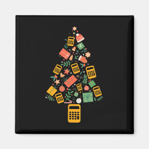 Weihnachtsbaum Buchhalter Rechner Finanzen Chris Magnet