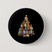 Weihnachtsbaum Buchlehrer Buchliebhaber C Button (Vorderseite)