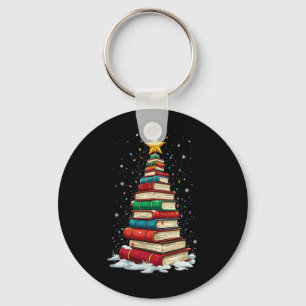 Weihnachtsbaum Buchliebhaber Lehrer Bibliothekar B Schlüsselanhänger