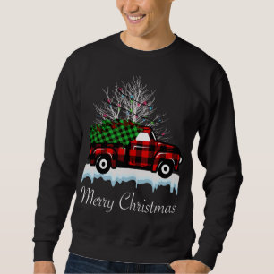 Weihnachtsbaum Buffalo Kariert Red Truck Pajama Xm Sweatshirt