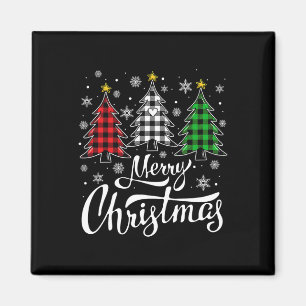Weihnachtsbaum Buffalo Kariert Red White Green Wei Magnet