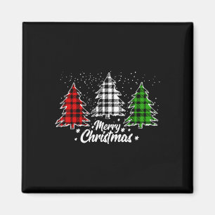 Weihnachtsbaum Buffalo Kariert Red White Green Wei Magnet