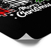 Weihnachtsbaum Buffalo Kariert Red White Green Wei Poster (Ecke)