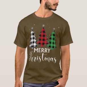 Weihnachtsbaum Buffalo Kariert Red White Green Wei T-Shirt