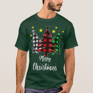 Weihnachtsbaum Buffalo Kariert Red White Green Wei T-Shirt