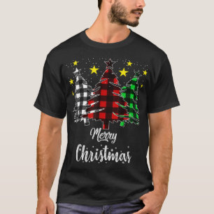 Weihnachtsbaum Buffalo Kariert Red White Green Wei T-Shirt