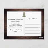 Weihnachtsbaum Buffalo Kariert Rustikale Neue ZUHA Postkarte (Rückseite)