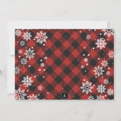 Weihnachtsbaum Buffalo Kariertes Foto Weihnachtska Einladung (Rückseite)