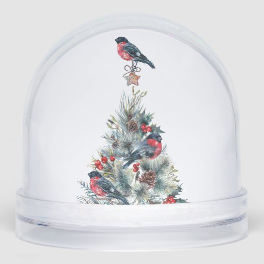 Weihnachtsbaum, Bulfinch, Weihnachten, Frohe Weihn Schneekugeln (Vorderseite)