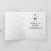 Weihnachtsbaum-Bull (lt brindle white 3) Niedlich Karte (Innenseite)