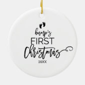 Weihnachtsbaum-Bump's Erster Weihnachtsfeiertag Keramikornament (Hinten)