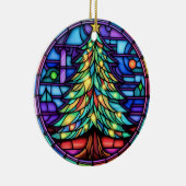 Weihnachtsbaum Buntglas-Stil Keramik Ornament (Rechts)