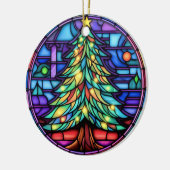 Weihnachtsbaum Buntglas-Stil Keramik Ornament (Links)