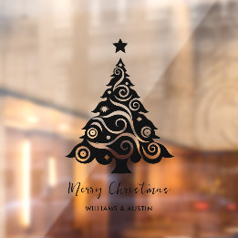 Weihnachtsbaum Business Window Decoration Fensteraufkleber