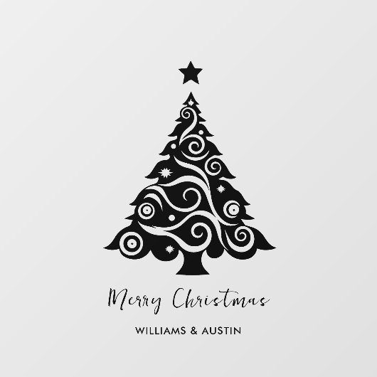 Weihnachtsbaum Business Window Decoration Fensteraufkleber (Blatt)