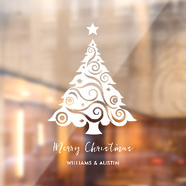 Weihnachtsbaum Business Window Decoration Fensteraufkleber