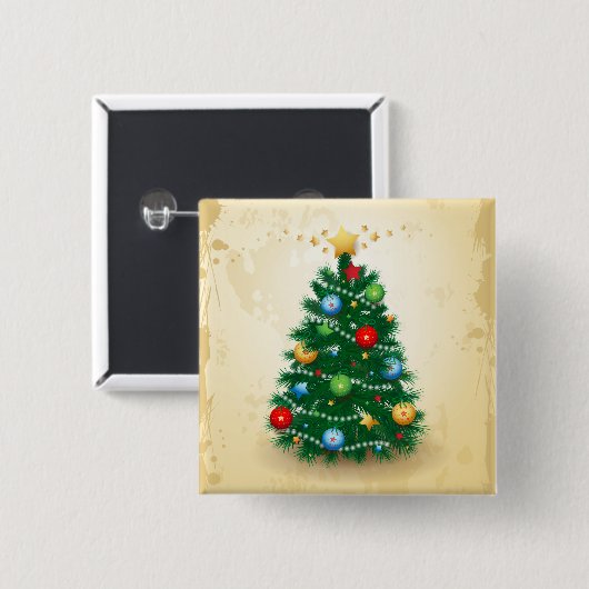 Weihnachtsbaum Button (Vorne & Hinten)