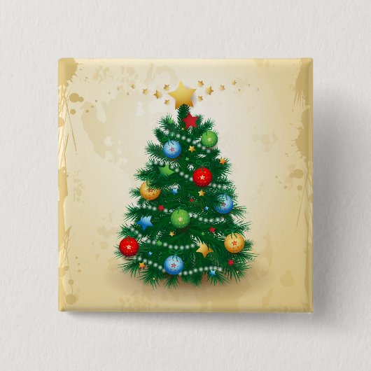 Weihnachtsbaum Button (Vorderseite)