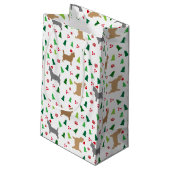 Weihnachtsbaum Cairn Terrier Dog Howliday Tree Kleine Geschenktüte (Rückseite Schrägansicht)