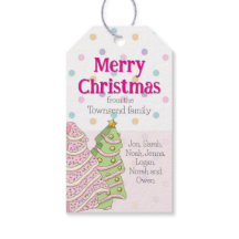 Weihnachtsbaum Cake Gift Tag - Pastel Gift Tag