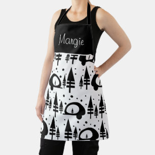 Weihnachtsbaum-Camper-Doodle-Art-Apron Schürze
