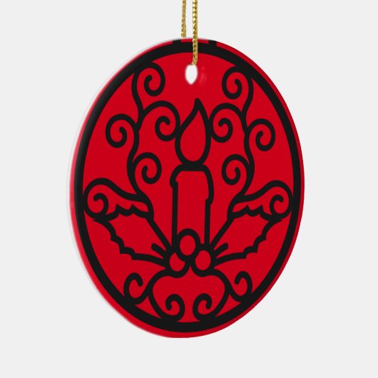 Weihnachtsbaum Candle Keramik Ornament (Rechts)