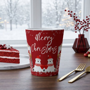 Weihnachtsbaum Candle Winter Schneeflocken Eisbär Milchtasse