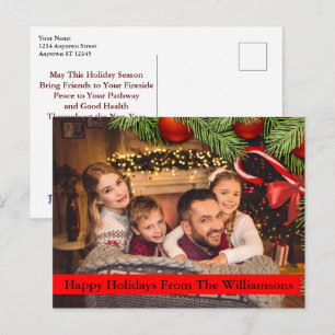 Weihnachtsbaum-Candy-Cane-Rand Frohe Feiertage Postkarte