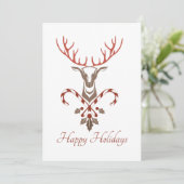 Weihnachtsbaum & Candy Canes Weihnachtskarte (Stehend Vorderseite)