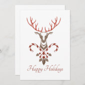 Weihnachtsbaum & Candy Canes Weihnachtskarte (Vorne/Hinten)