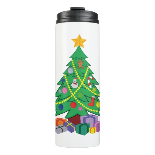 Weihnachtsbaum-Cartoon-Konzepte Thermosbecher (Vorderseite)