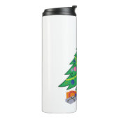 Weihnachtsbaum-Cartoon-Konzepte Thermosbecher (Nach links gedreht)